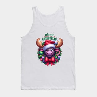 Merry Christmoose Moose Christmas 2024 Tank Top